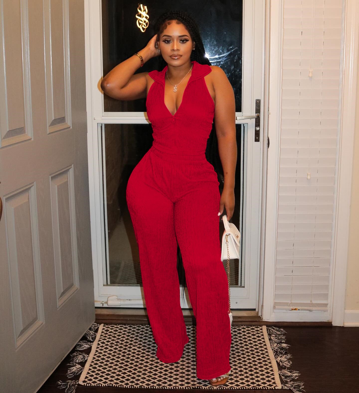 Ensemble décontracté pour femme avec pantalon plissé