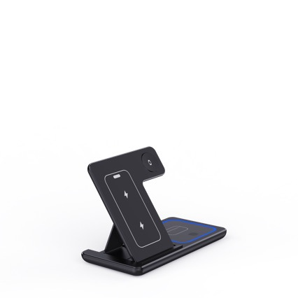 Base de carga inalámbrica rápida plegable LED 3 en 1