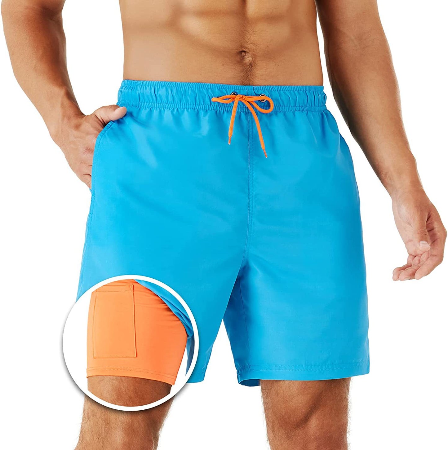 Pantalones cortos de color liso de secado rápido que no transparentan