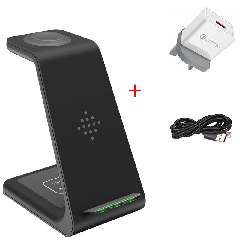 Support de charge rapide sans fil 3-en-1 Station de charge rapide sans fil pour téléphone