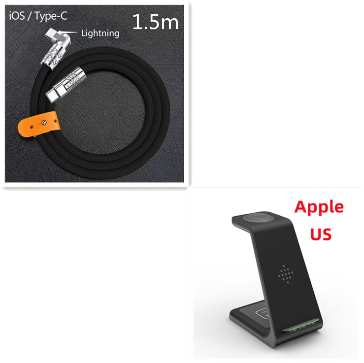 Support de charge rapide sans fil 3-en-1 Station de charge rapide sans fil pour téléphone