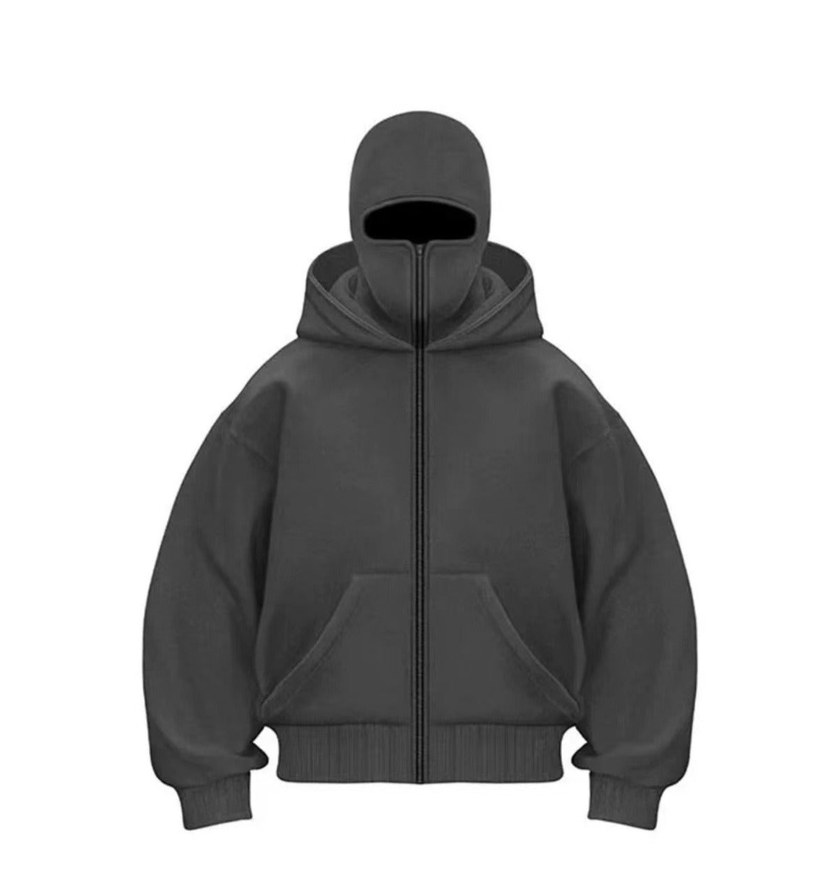 Chaqueta de béisbol con cremallera y capucha para hombre