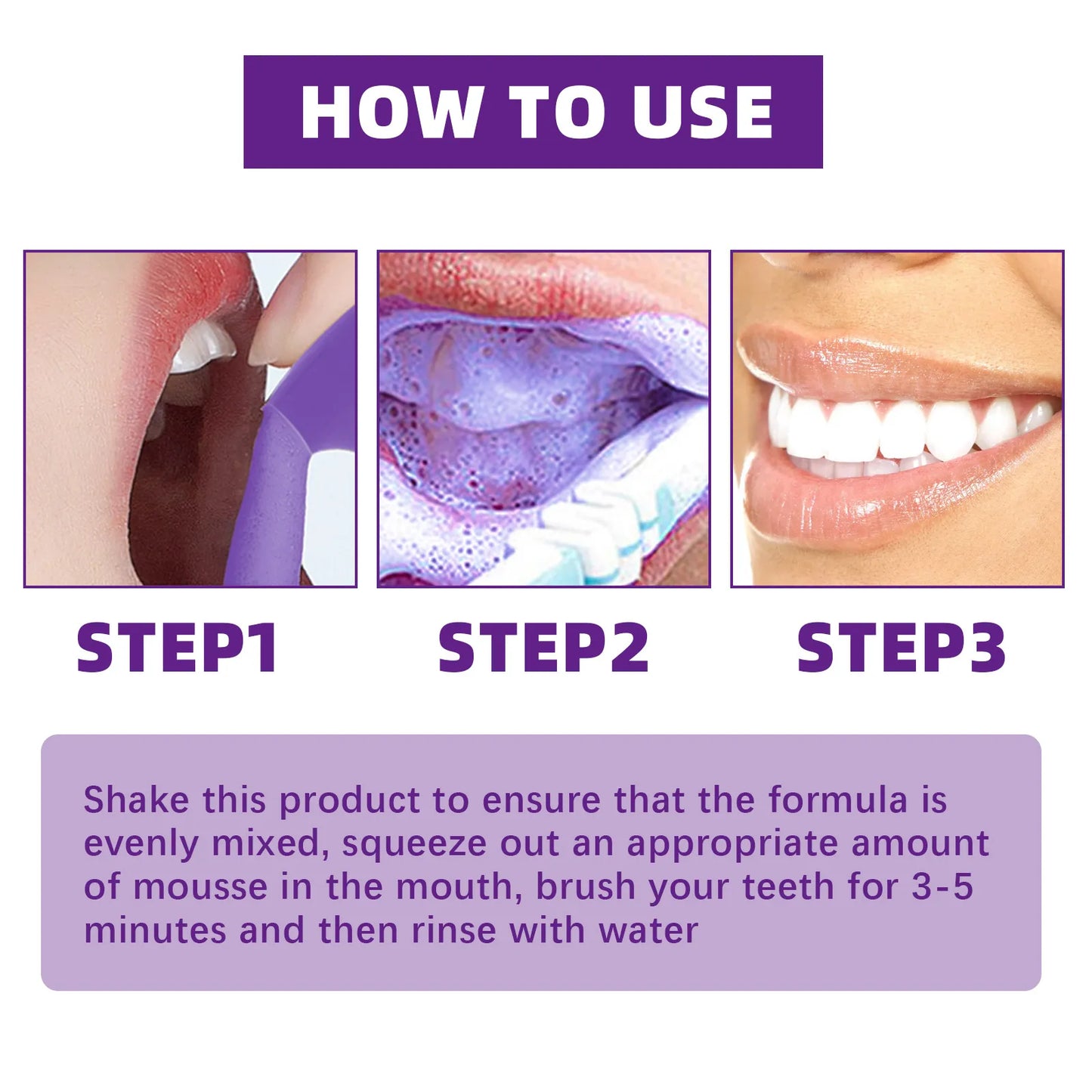 Mousse limpiador dental V34