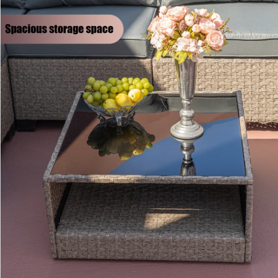 Ensemble de meubles de jardin canapé 7 pièces