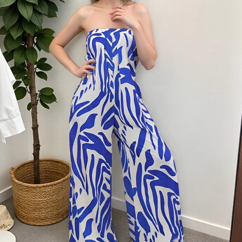 Combinaison ample pour femme élégante et stylée à imprimé