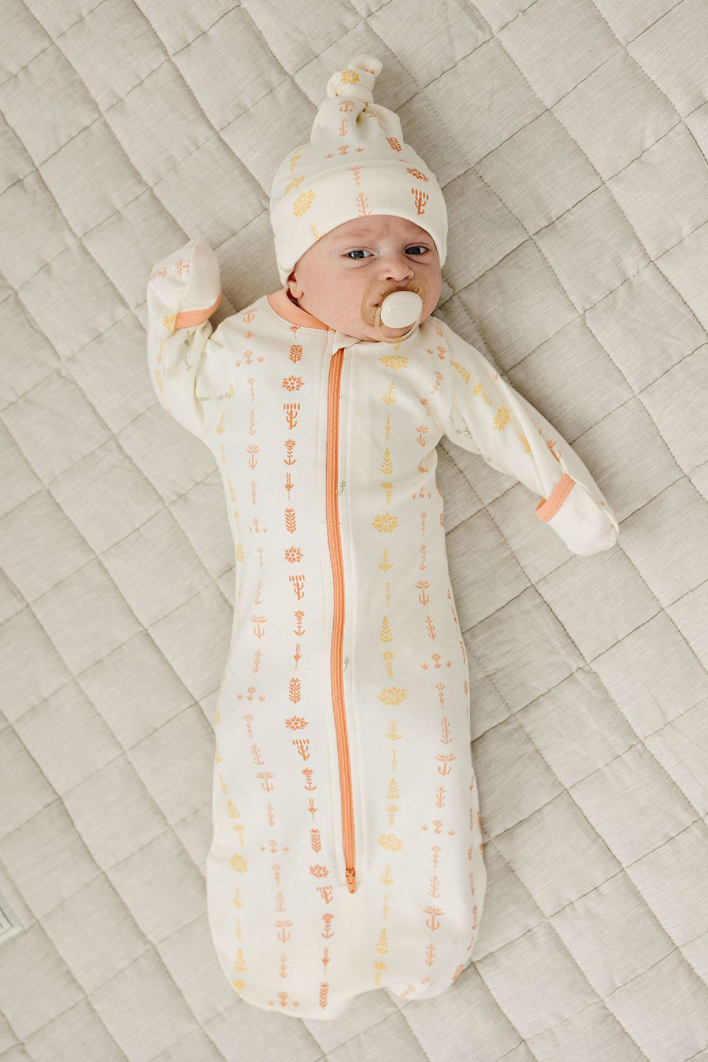 Saco de Dormir de Algodón Orgánico con Certificación GOTS - Floral Bohemio