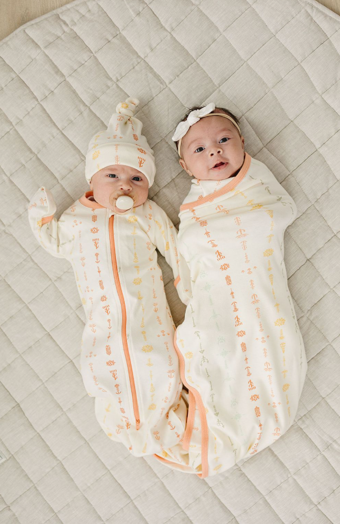 Saco de Dormir de Algodón Orgánico con Certificación GOTS - Floral Bohemio