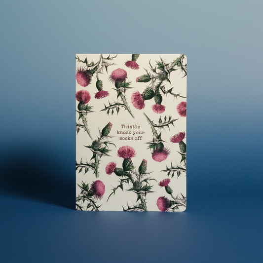 Libreta de doble cara Thistle Knock Your Socks Off | Cuaderno de 160 páginas con renglones