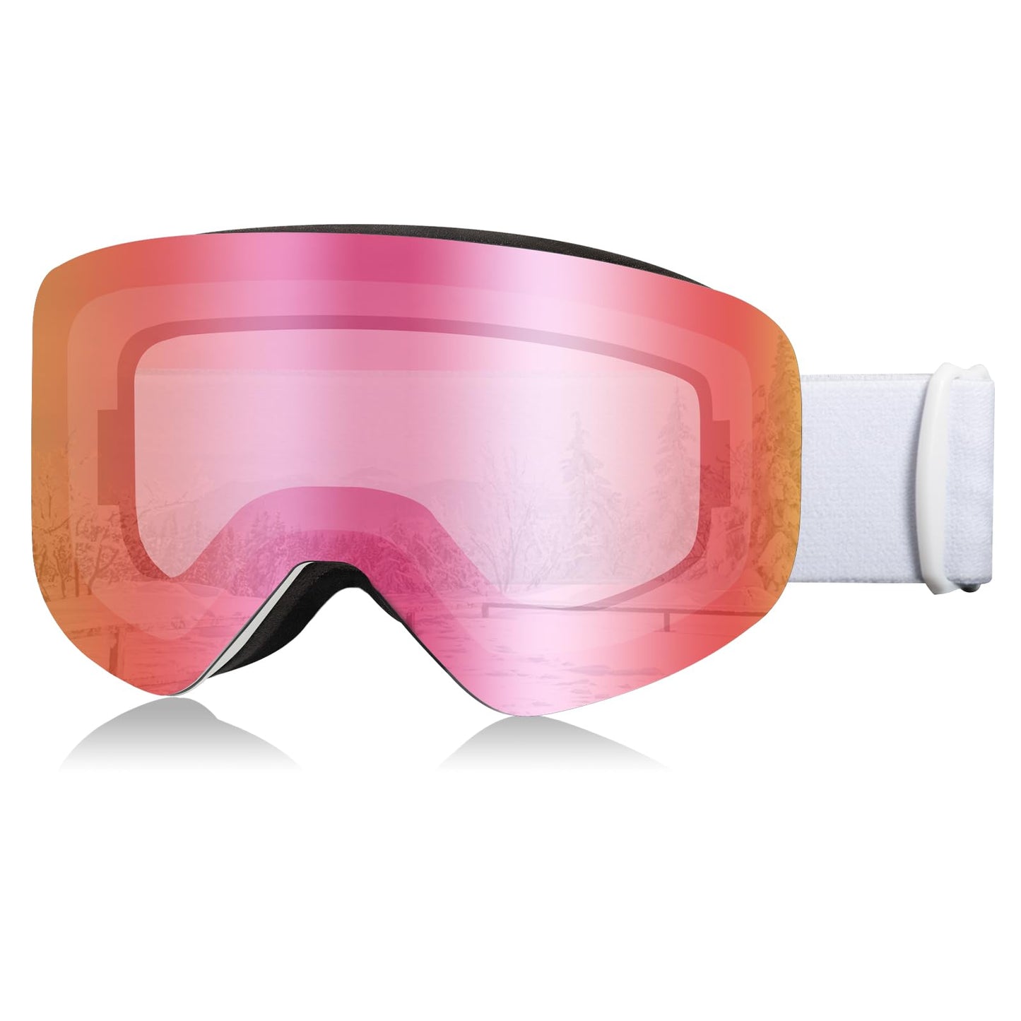 RIGWARL Gafas de esquí para mujer y hombre 100% protección UV antivaho, compatibles con casco OTG, gafas de snowboard para adulto
