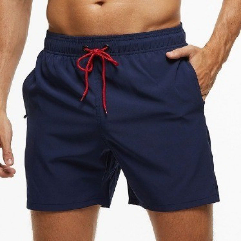 Summer Men's Solid-Colored Athletic Casual Cropped Shorts