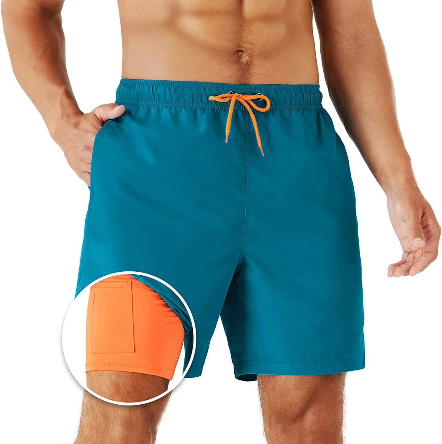 Pantalones cortos de color liso de secado rápido que no transparentan