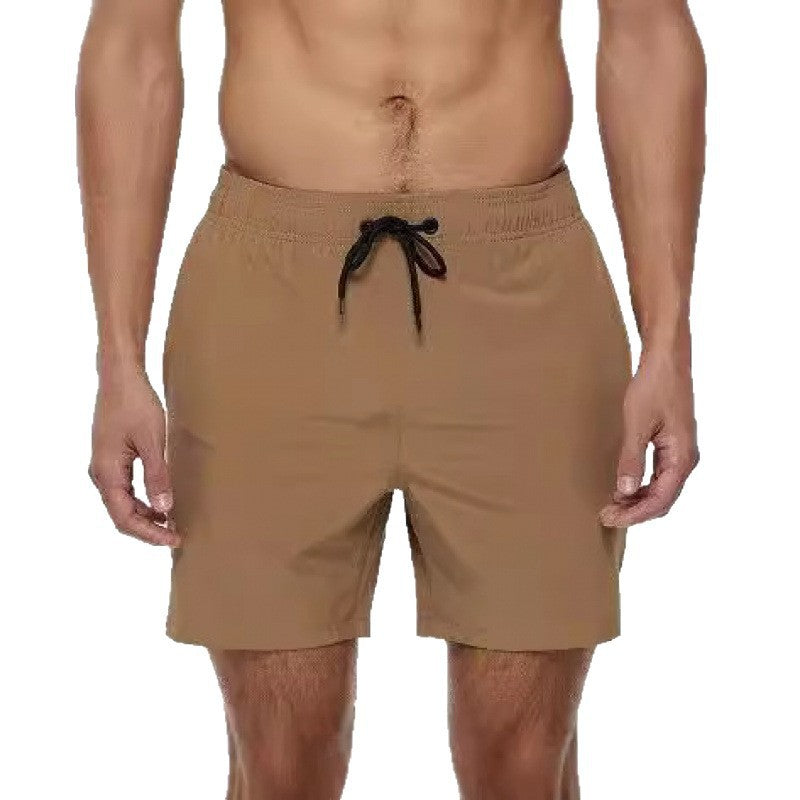 Summer Men's Solid-Colored Athletic Casual Cropped Shorts