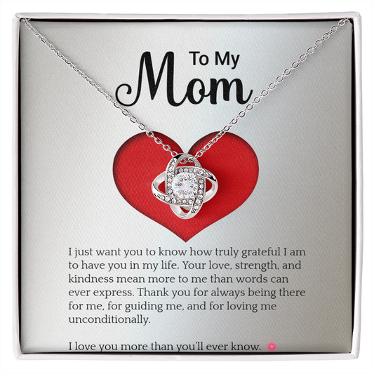 Collar de corazón para el Día de la Madre – Oro blanco de 14K de primera calidad / Opción de oro de 18K