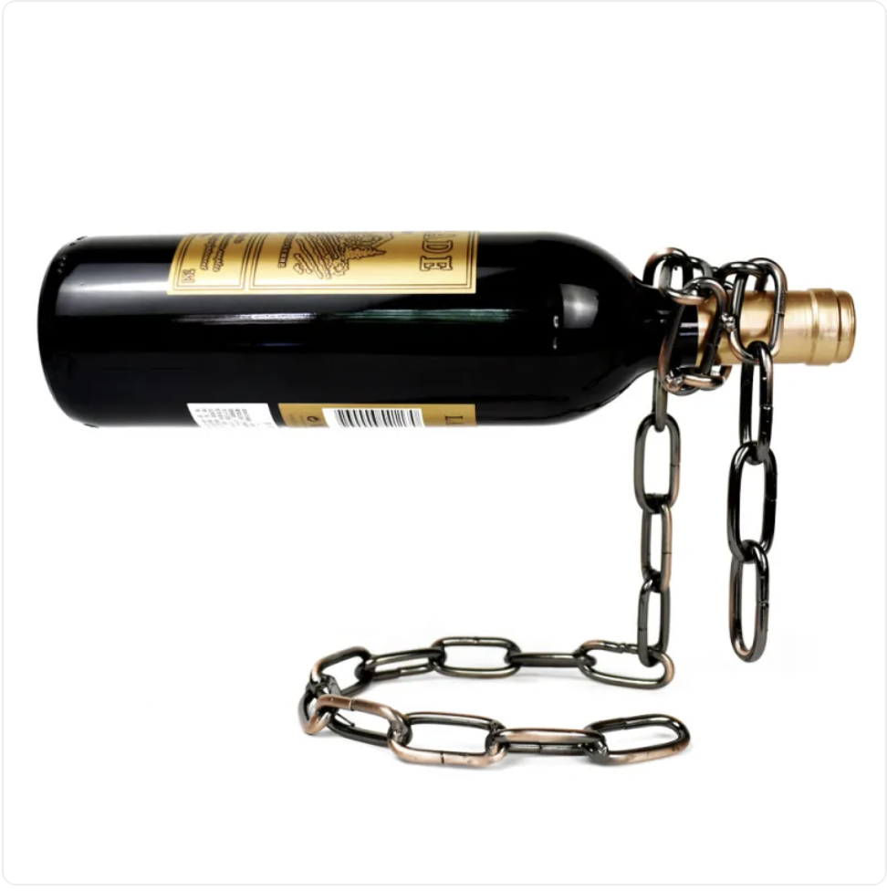 Botellero Metálico de Cadena Colgante
