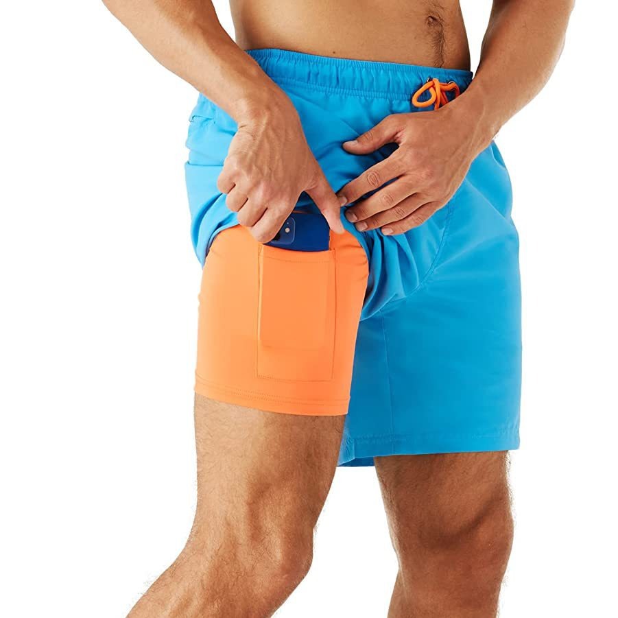 Pantalones cortos de color liso de secado rápido que no transparentan