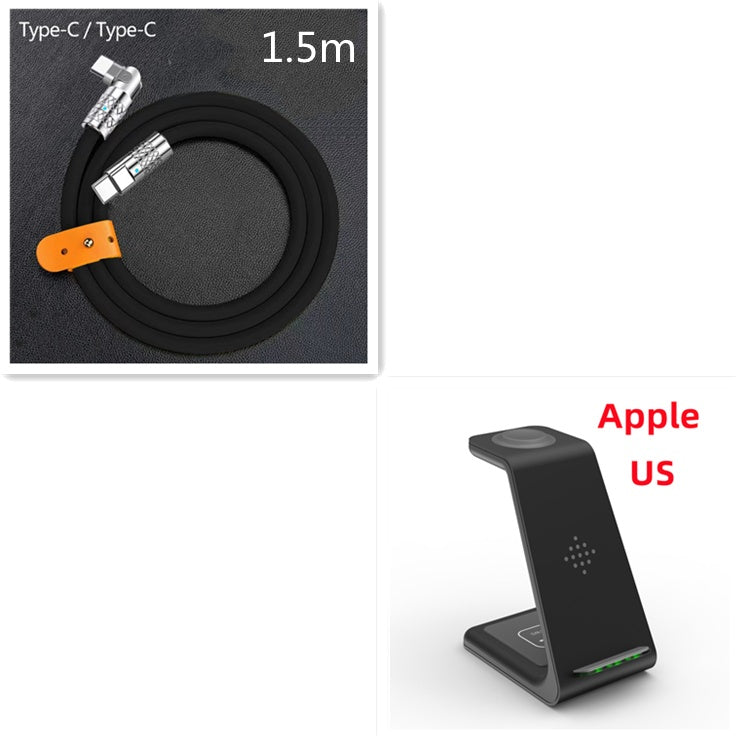 Support de charge rapide sans fil 3-en-1 Station de charge rapide sans fil pour téléphone