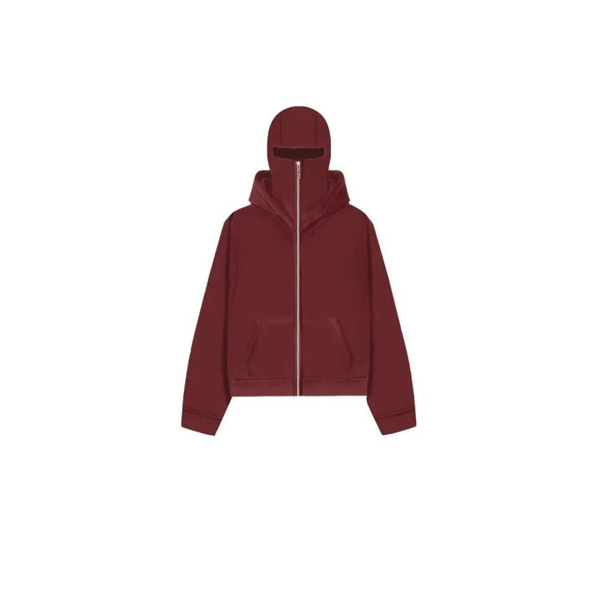 Chaqueta de béisbol con cremallera y capucha para hombre