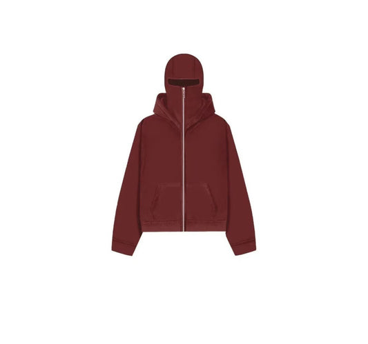 Chaqueta de béisbol con cremallera y capucha para hombre