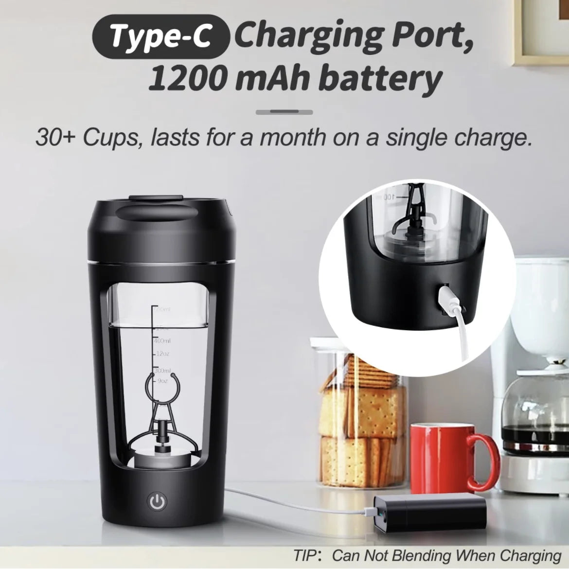 Vaso Mezclador Eléctrico Portátil para Proteínas de Suero