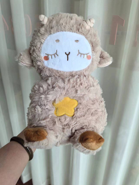 Máquina de sonido Lontra Acurrúcate y Tranquiliza Juguete de peluche portátil para bebé con detalles sensoriales música luces y movimiento rítmico de respiración