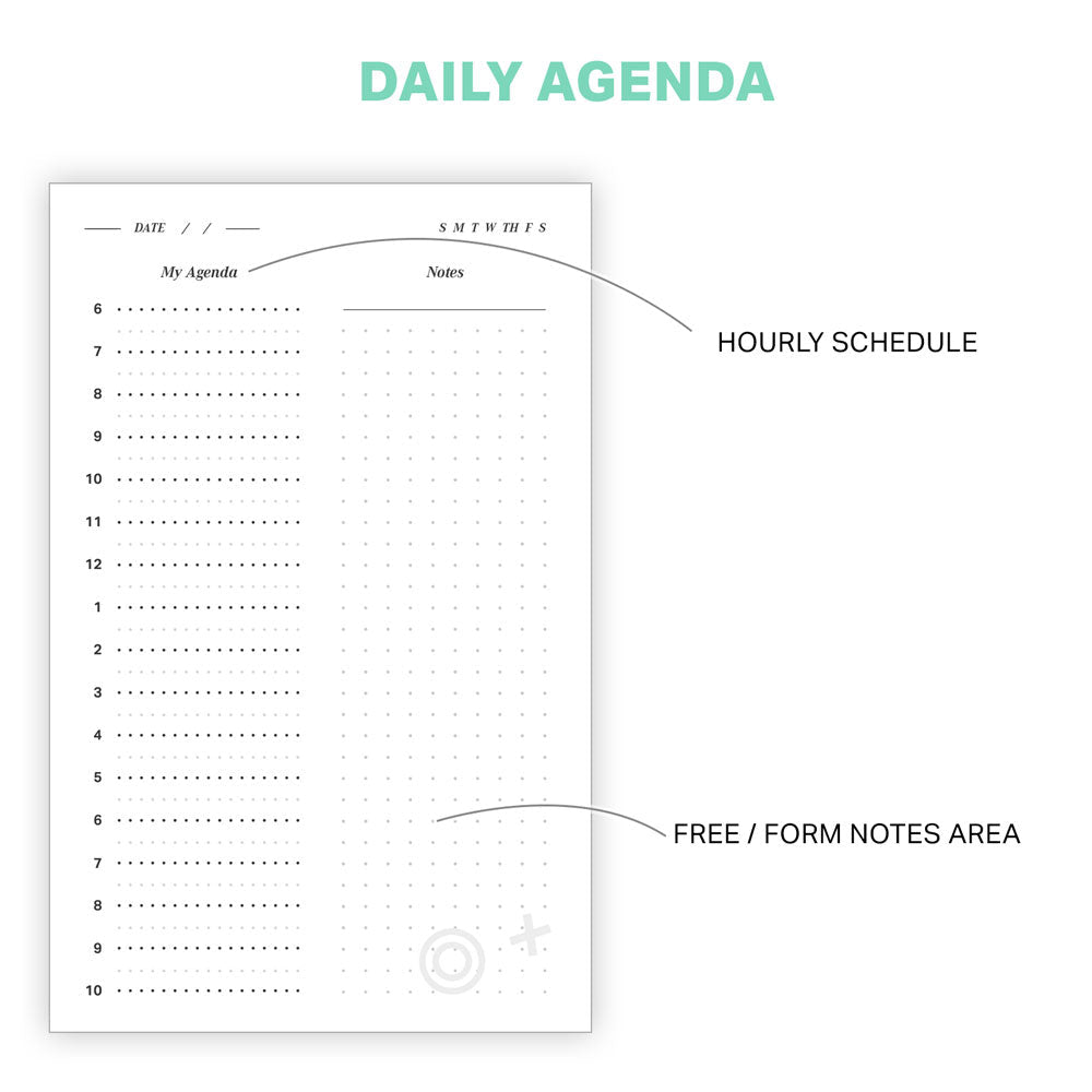 Agenda, cuaderno y diario todo en uno sin fechar OneBook